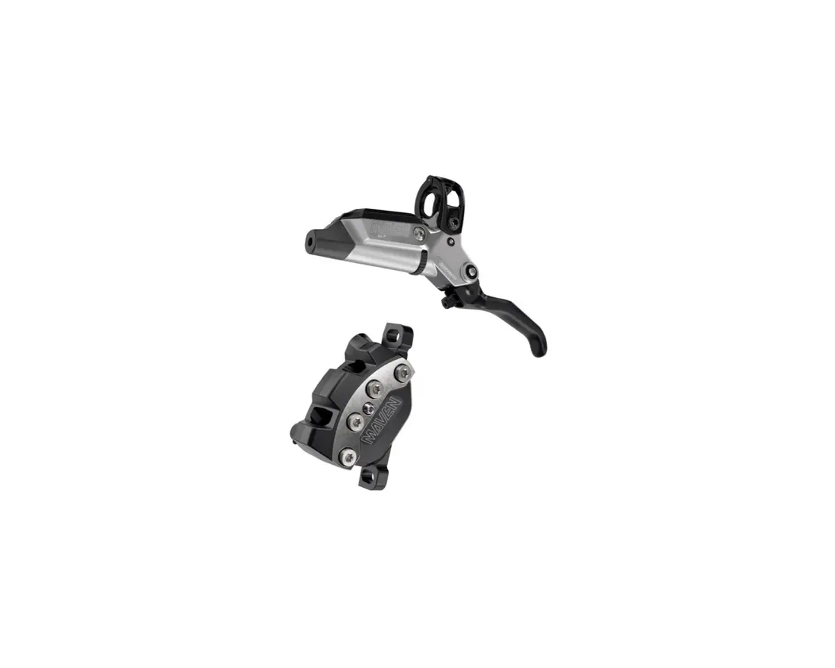Sram Maven Ultimate Stealth Disc Brake And Lever - Front, Post Mount, 4-Piston, Carbon Lever, Titanium Hardware, Black/Silver, A1 1
