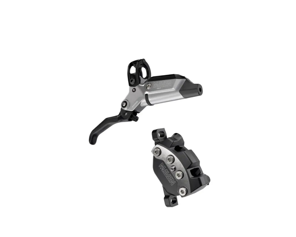 Sram Maven Ultimate Stealth Disc Brake And Lever - Rear, Post Mount, 4-Piston, Carbon Lever, Titanium Hardware, Black/Silver, A1 1