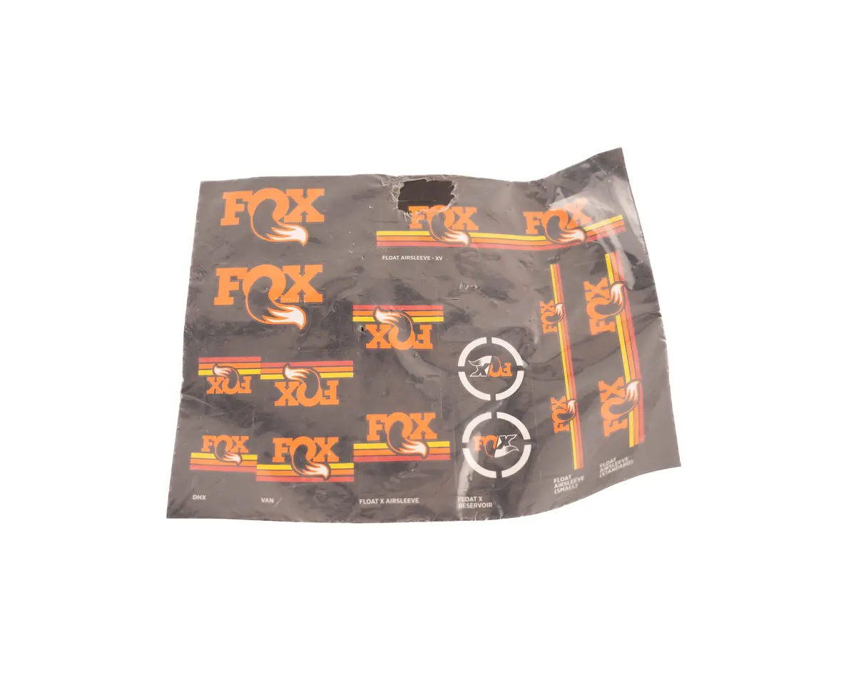 Fox Decal Am Heritage Fork And Shock Kit Org Rainbow 1