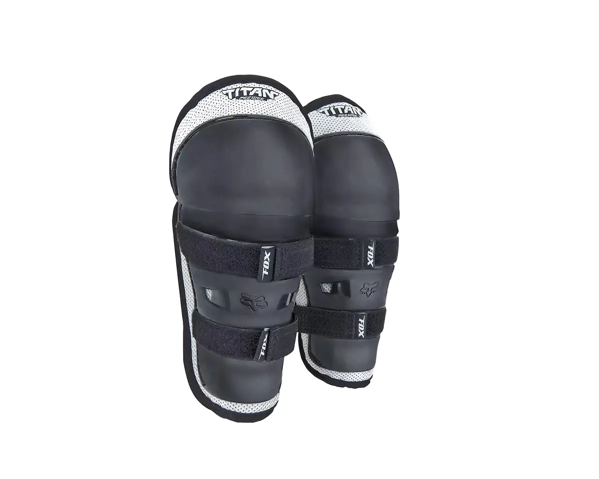Fox Peewee Titan Knee Shin Guard Blk/Sil Os 1