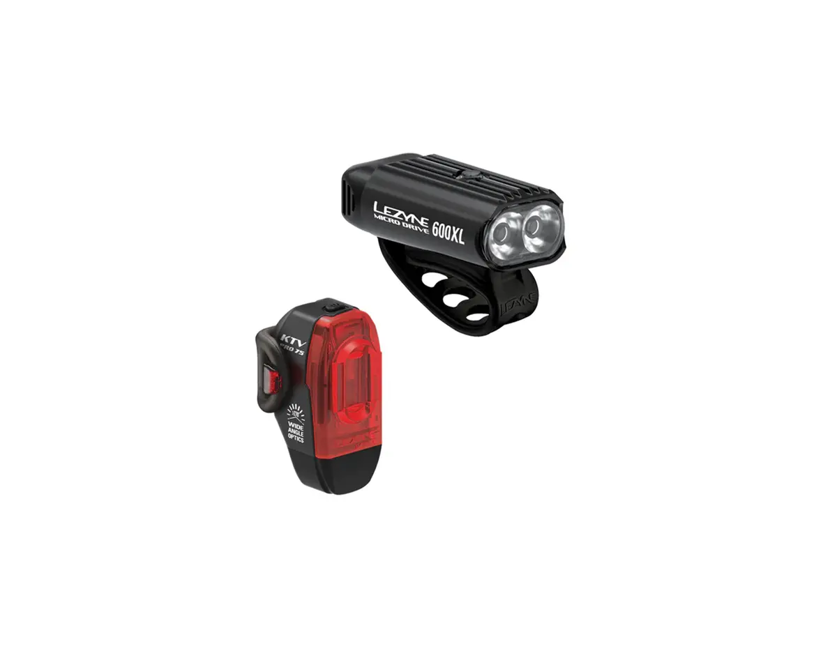 Lezyne Micro Drive 600Xl / Ktv Pro Pair - Black/Black 1