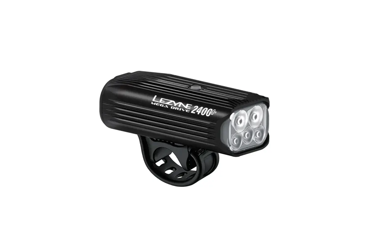 Lezyne Mega Drive 2400+ Front - Gloss Black 1