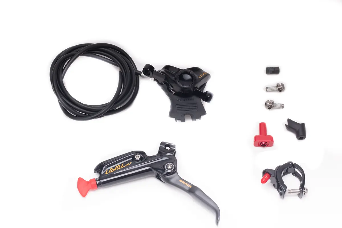 Sram Level Ultimate Rear Disc Brake 1800Mm Hose With Ti Hardware Blk/Gold W/Opkge 1