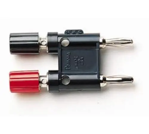 Fluke Pomona 1286 Double Binding Post To Double Banana Plug Adapter - Nickel Plated (Item No. 1944080) 1