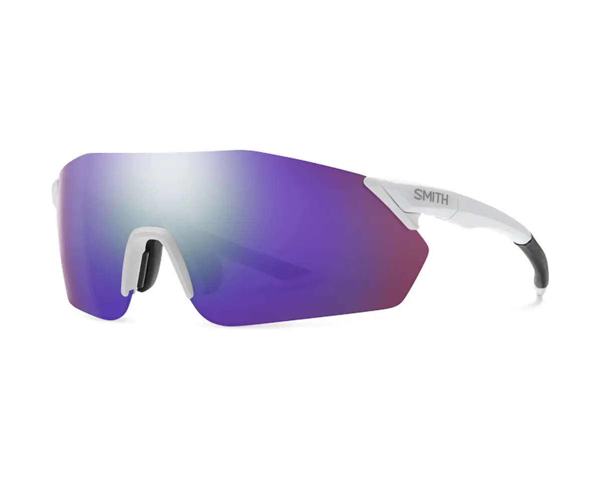 Smith Reverb Matte White + Chromapop Violet Mirror Lens 1