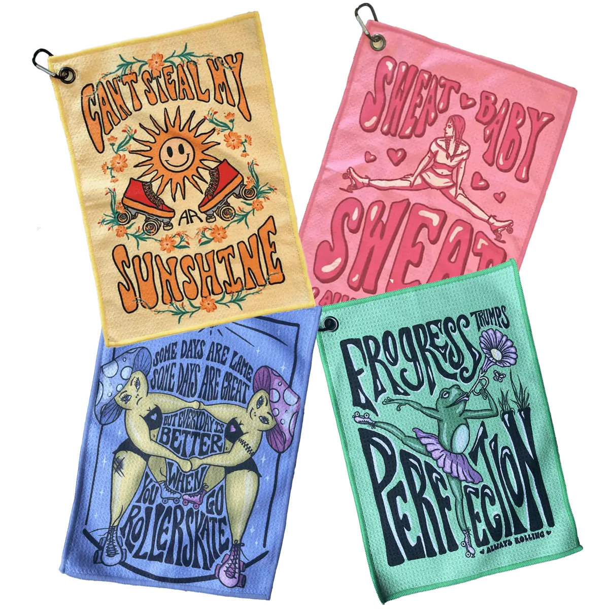 Always Rolling - Sweat Towels With Carabiner 1