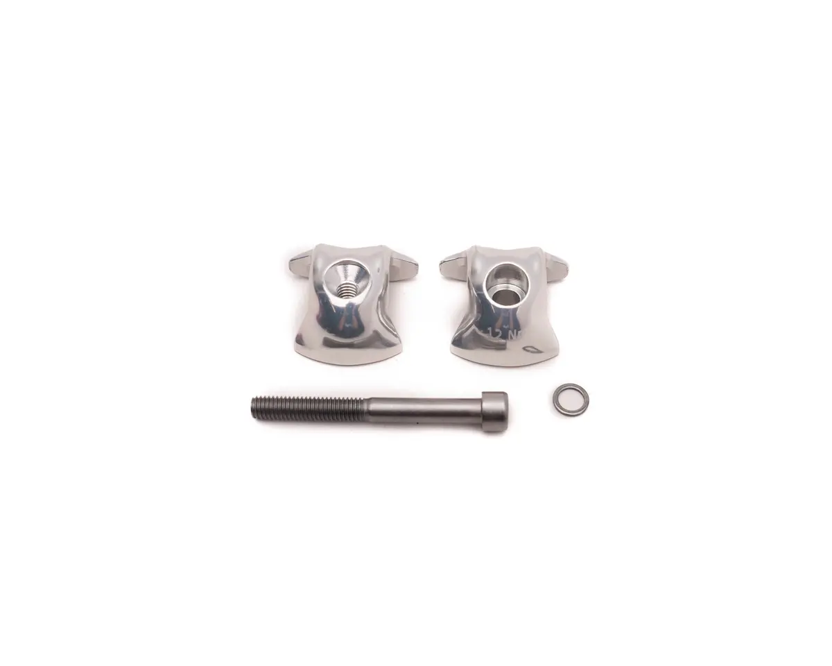 Ritchey Wcs 1-Bolt Seatpost Saddle Rail Clamp - Outer Plates For Carbon Posts 7 X 9.6Mm Rails Black 1