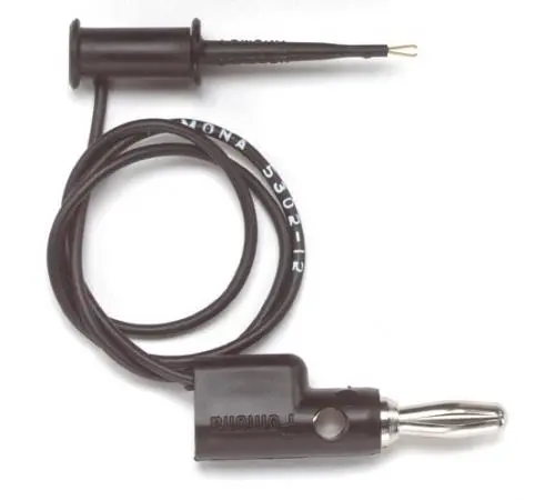 Fluke Pomona 5302 Smd Grabber® Test Clip To Stacking Banana Plug Patch Cord (Black / Red) 1