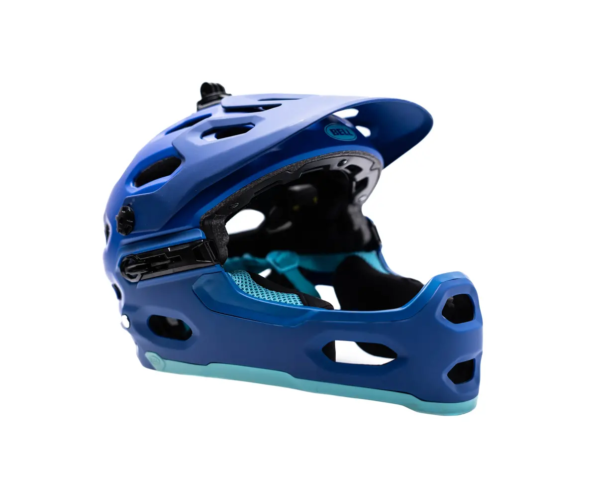 [Open Box] Bell Super 3R Mips Helmet Mat Blu/Brt Blu Sm 1