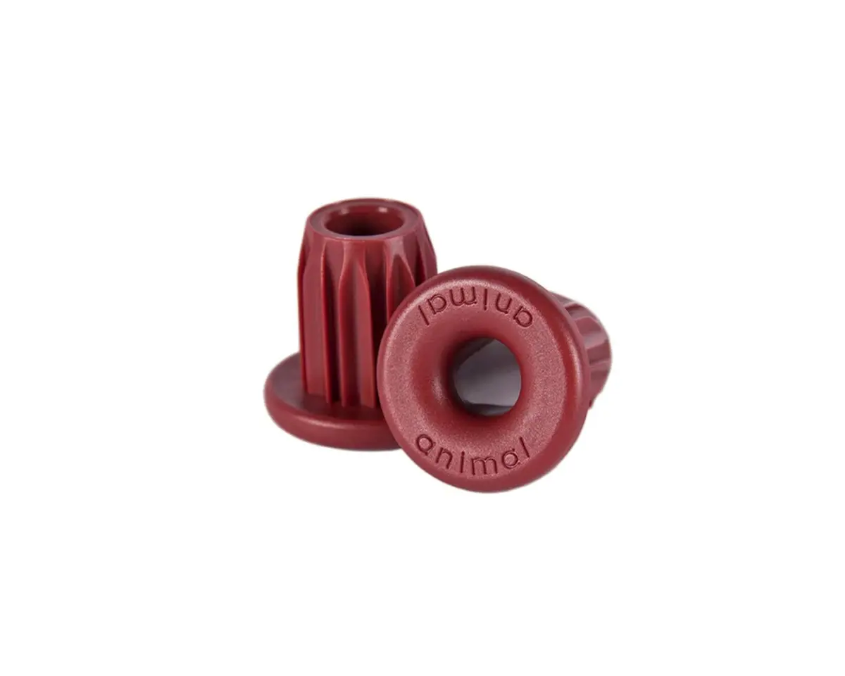 Animal Plastic Bar End  Burgundy 1