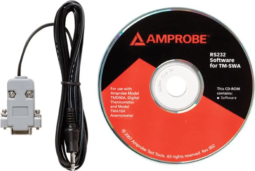 Fluke Amprobe Tm-Swa Rs232 Cable And Software For Tmd90 And Tma10 1