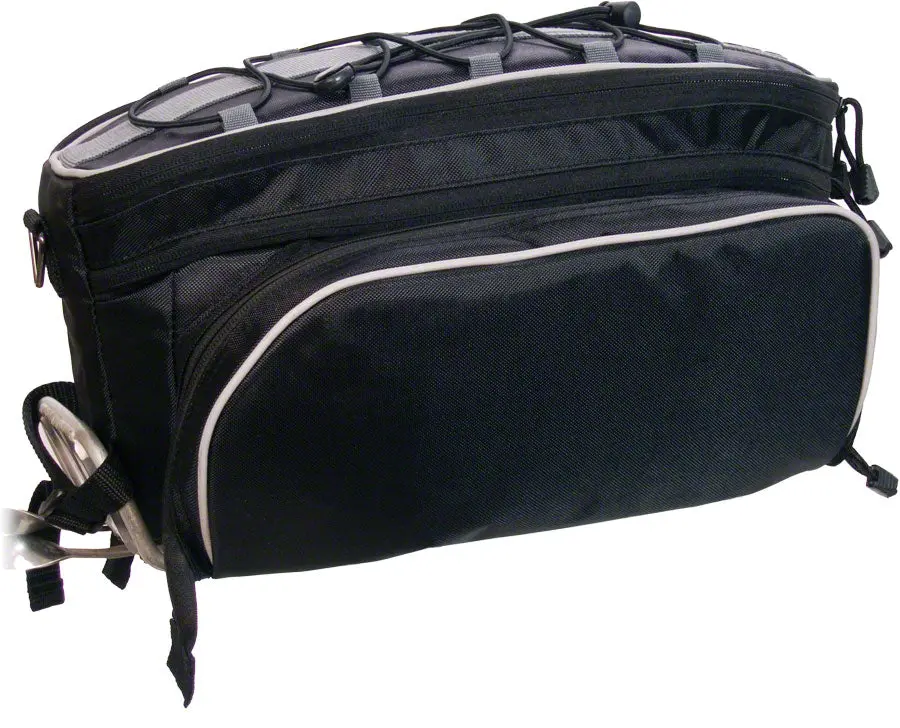Banjo Brothers Rack Top Pannier Bag: Black 1
