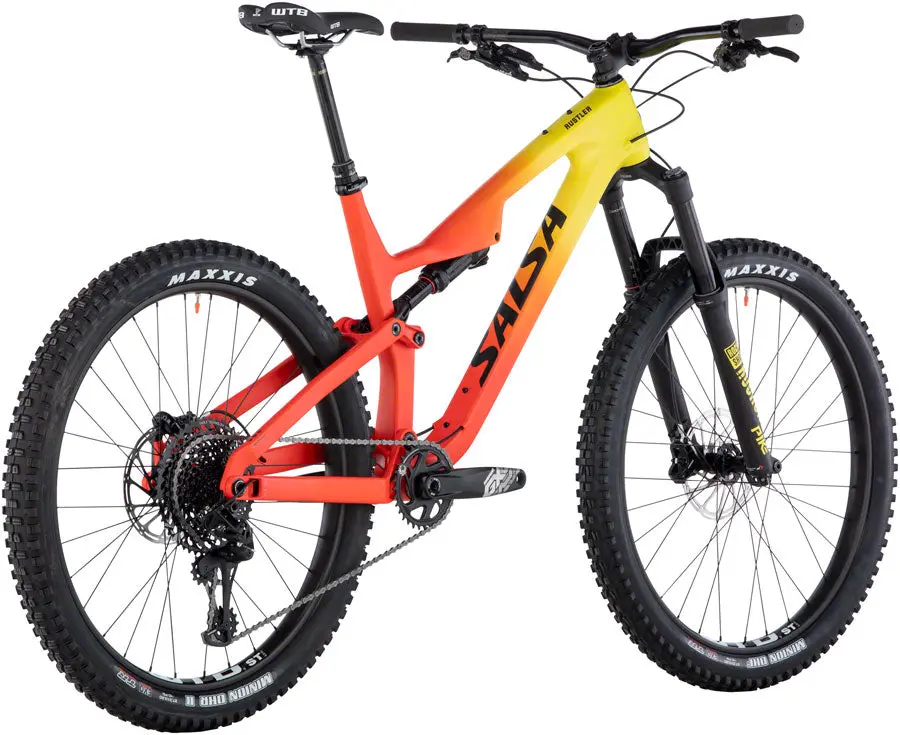 Salsa Rustler Carbon Gx Eagle Bike - Red/Yellow/Fade 3