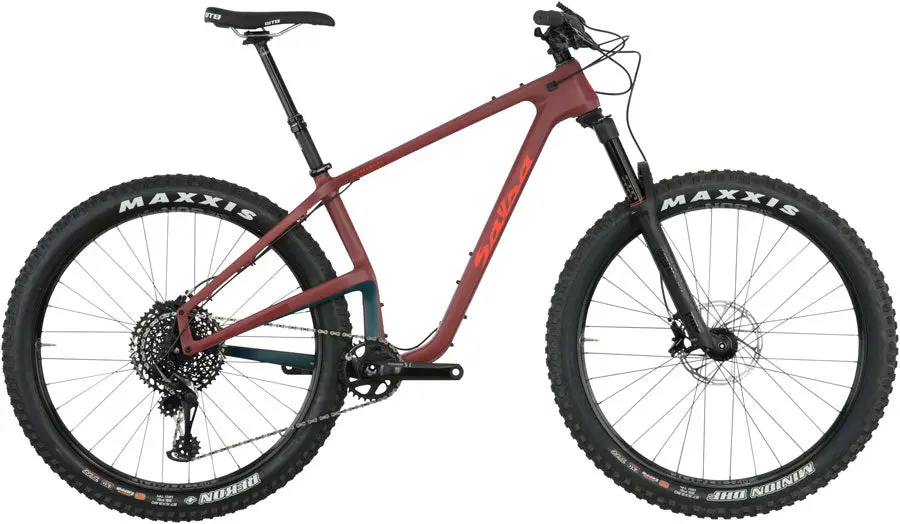 Salsa Woodsmoke X01 Eagle 27.5+ Matte Maroon/Navy 1