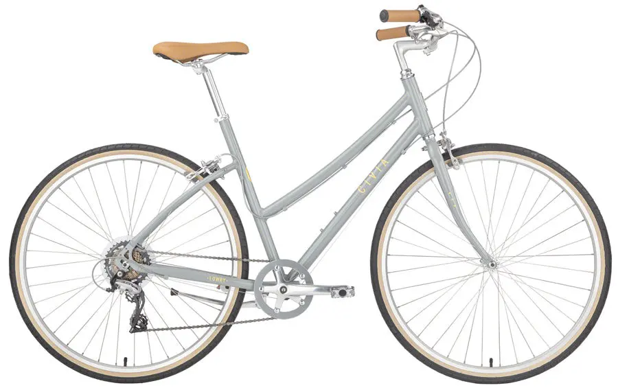 Civia Lowry 7-Speed Step-Over Bike - Gray/Yellow 1