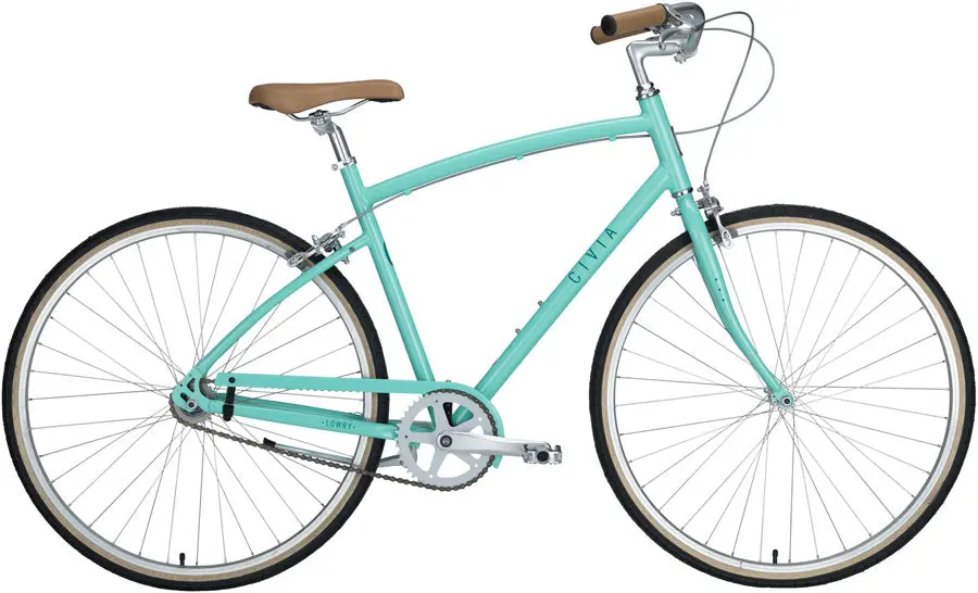 Civia Lowry 1-Speed Step-Over Bike - Mint Green/Teal 1