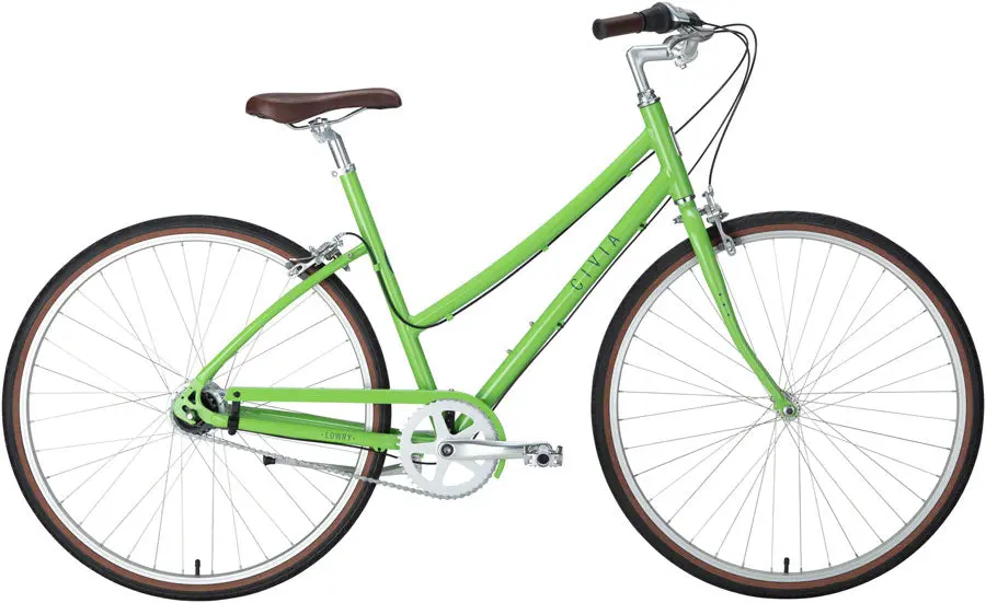 Civia Lowry 8-Speed Internal Step-Thru Bike - Lime Green/Gray 1