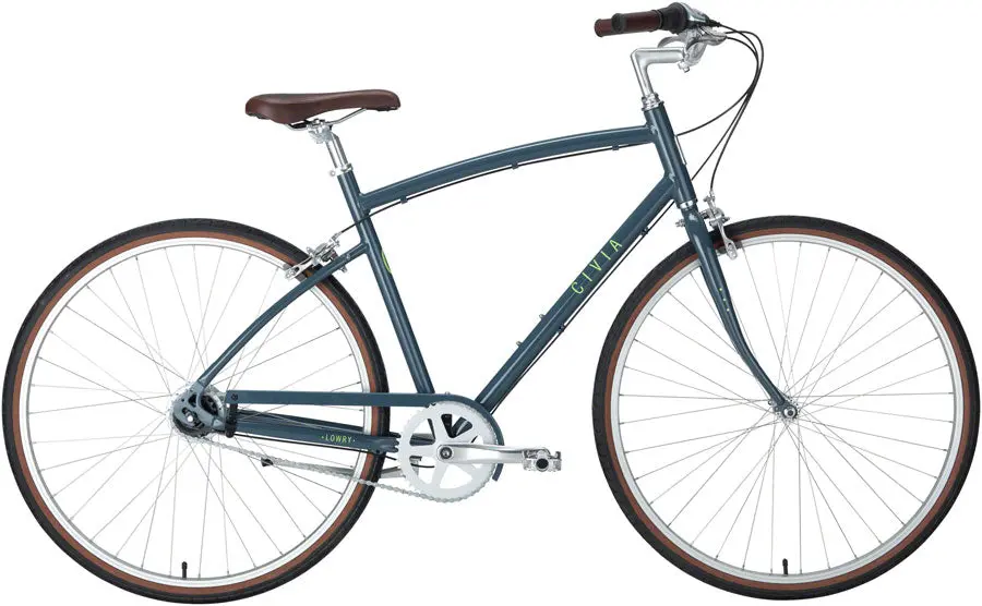 Civia Lowry 8-Speed Internal Step-Over Bike - Gray/Lime Green 1