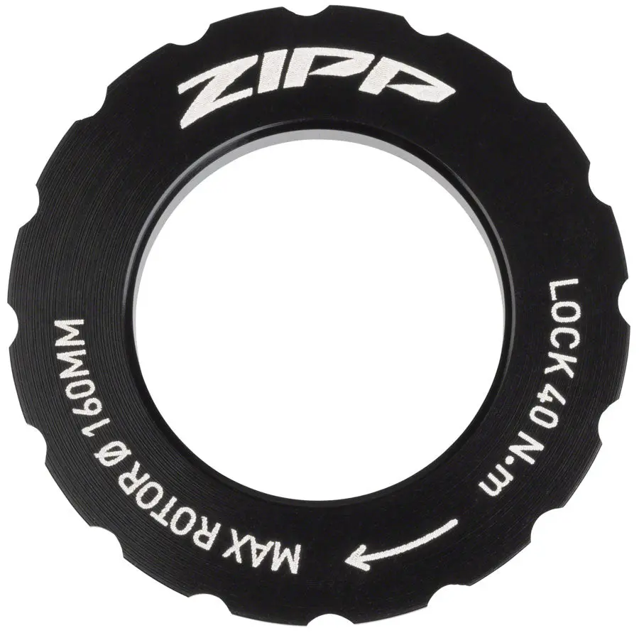 Zipp Center-Lock Disc Lock Ring - Zipp Logo, Sold Each, For Rotors Up To 160Mm 1