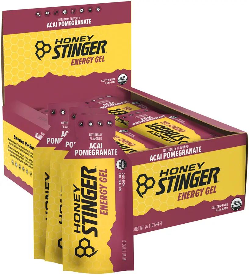 Honey Stinger Organic Energy Gel - Acai And Pomegranate Box Of 24 1