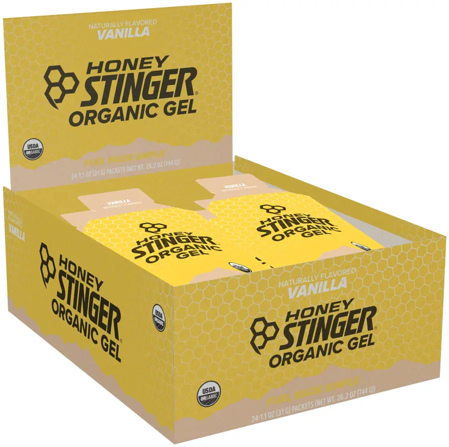 Honey Stinger Organic Energy Gel - Vanilla Box Of 24 1