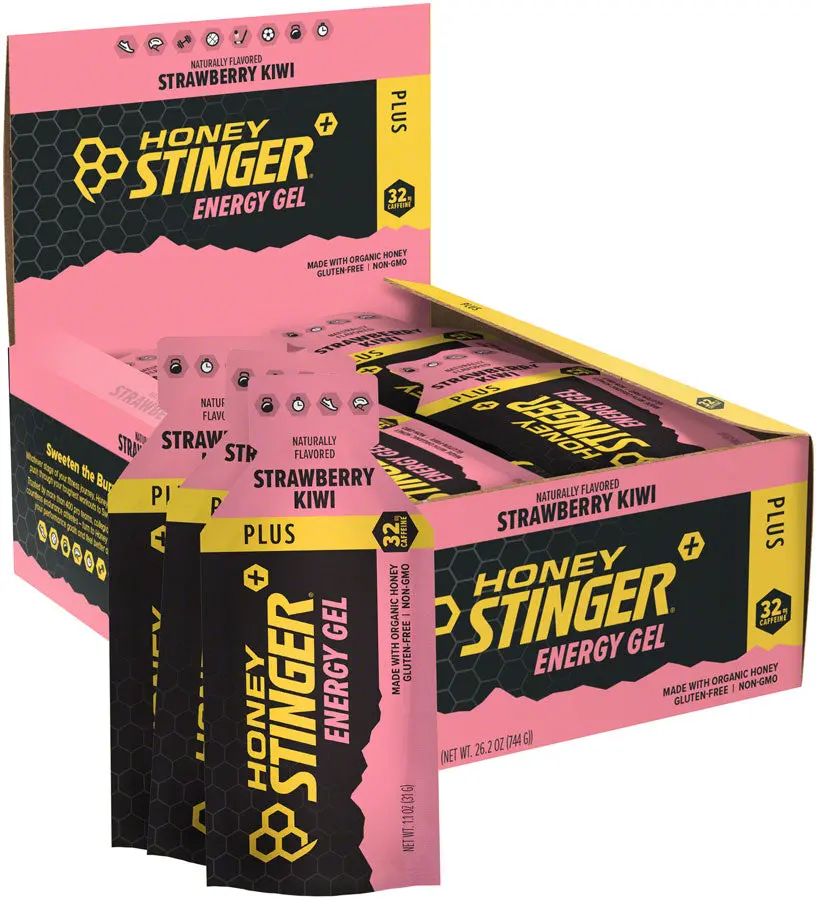 Honey Stinger Organic Energy Gel - Kiwi-Strawberry With Caffeine Box Of 24 1
