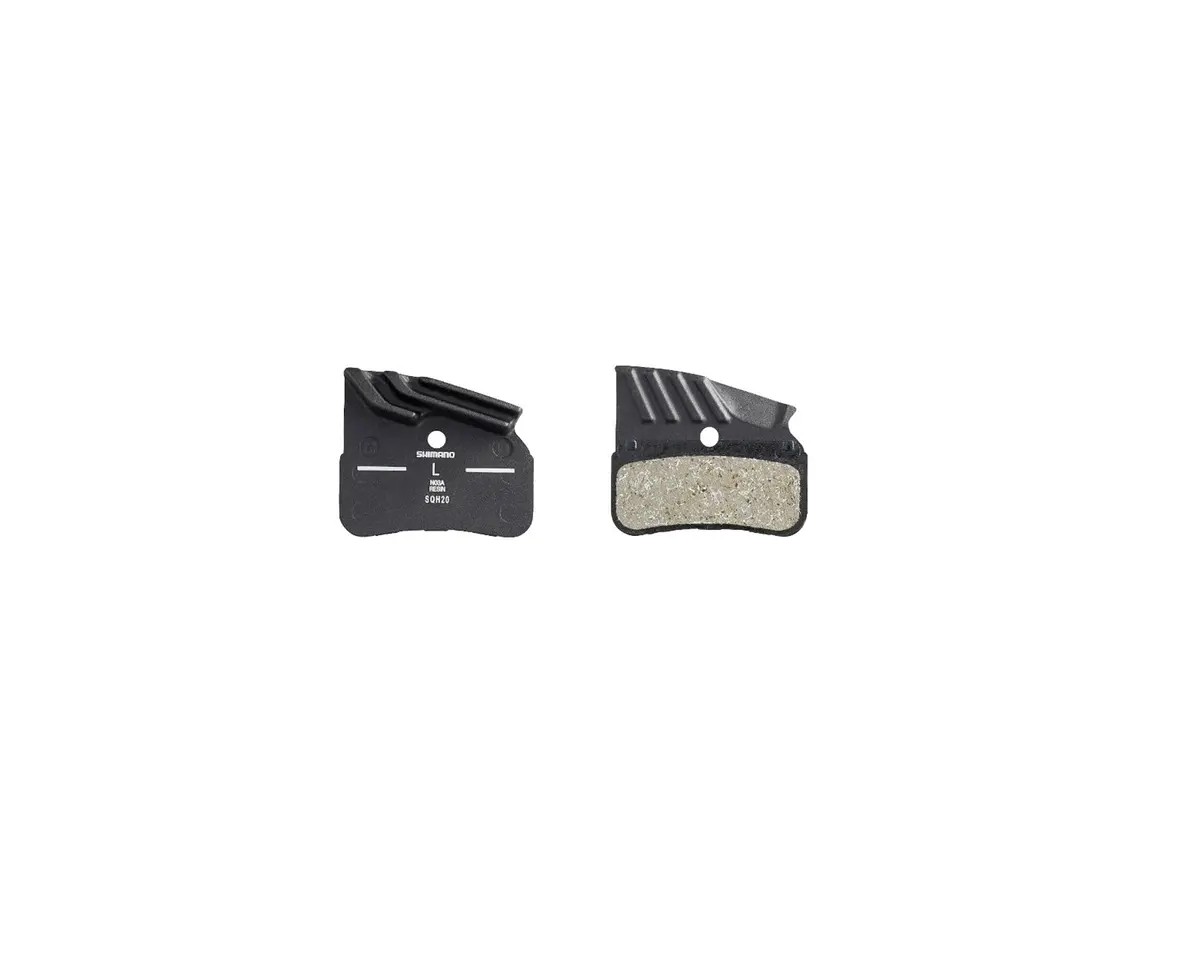 Shimano N03a-Rf Disc Brake Pad And Spring - Resin Compound, Finned Alloy Back Plate, One Pair 1