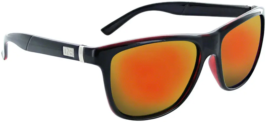 One Hobnob Polarized Sunglasses: Shiny Crystal Red/Black With Polarized Smoke Red Mirror Lens 1