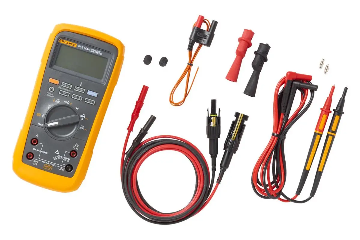 Fluke Solar Tools Kit With Fluke 87V Max Digital Multimeter And Test Leads 1