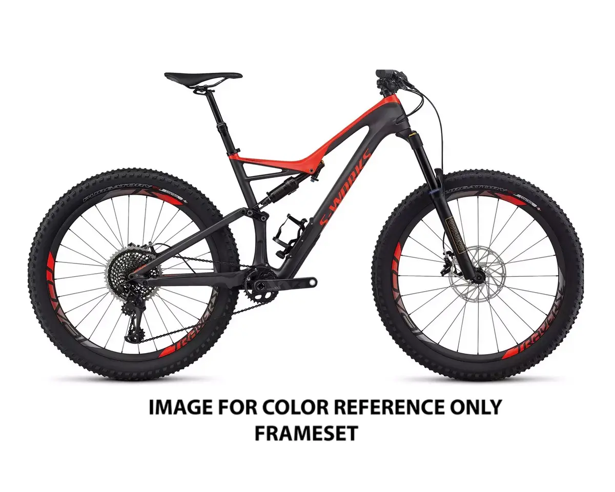 2017 Specialized S-Works Sj Fsr Carbon 6Fattie (Frameset Only) Siltnt/Rktred Sm 1