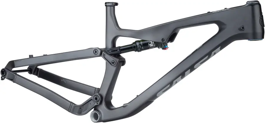 Salsa Rustler Carbon Frame W/ Fox - Black/Gray Fade 1