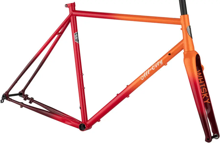 All-City Zig Zag Frame - Orange/Red Fade 1