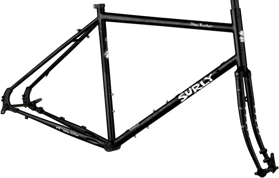 Surly Disc Trucker Frameset - Hi-Viz Black 700 1