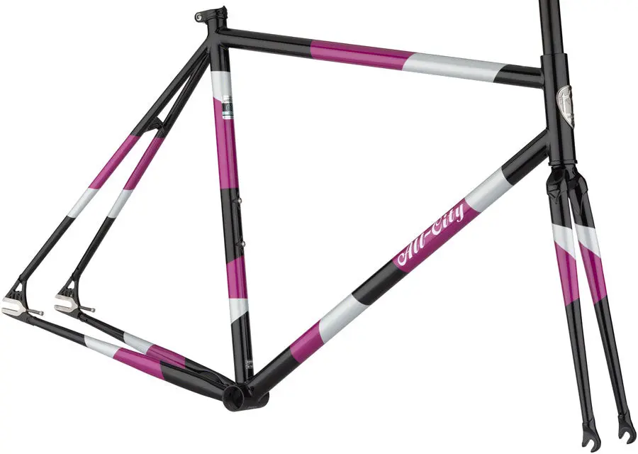 All-City Big Block Frame - Midnight/Frost/Violet 1