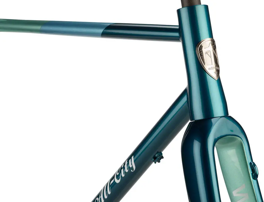 All-City Cosmic Stallion Frameset - Blue/Green Stripes 3