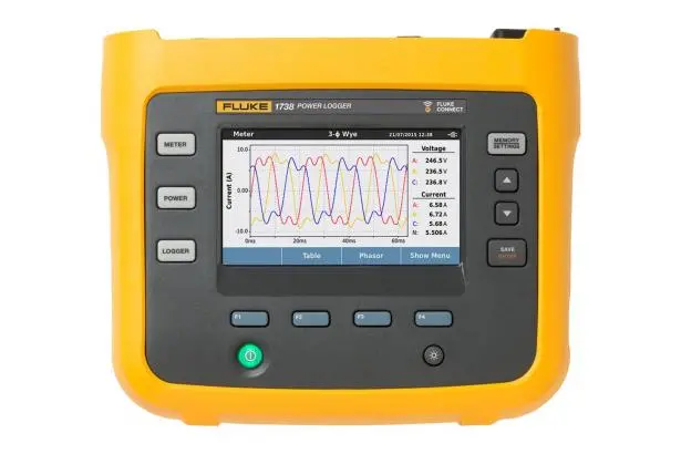 Fluke 1738/B 3-Phase Energy Logger, Basic Version, Advanced, Without Clamps 1