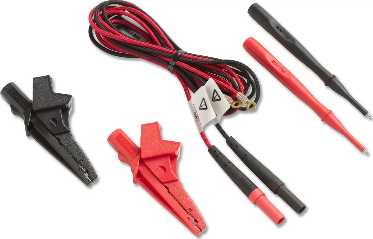Fluke Lead-Bana-Clp Test Lead 4Mm Banana, X-Lg Alig, Test Prb 1