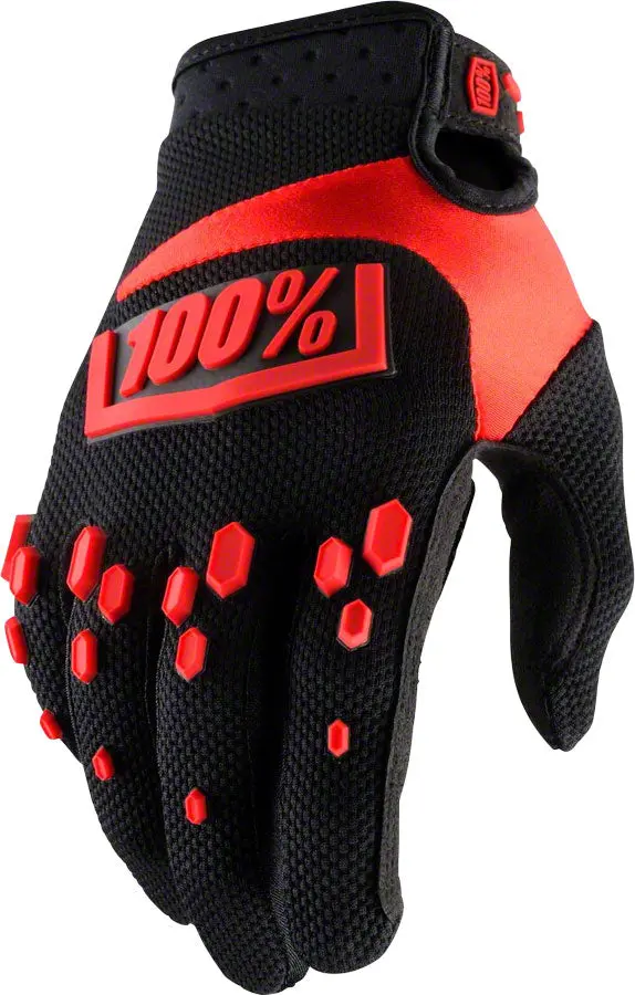 100% Airmatic Glove Blk/Red Md 1