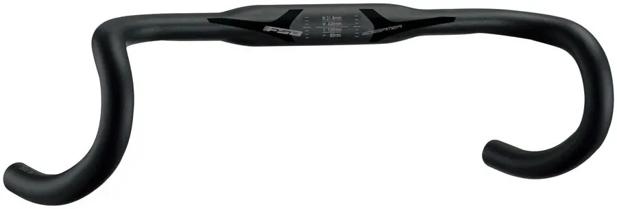 Full Speed Ahead Gossamer Compact Drop Handlebar - Aluminum, 31.8Mm, 40Cm, Black 1