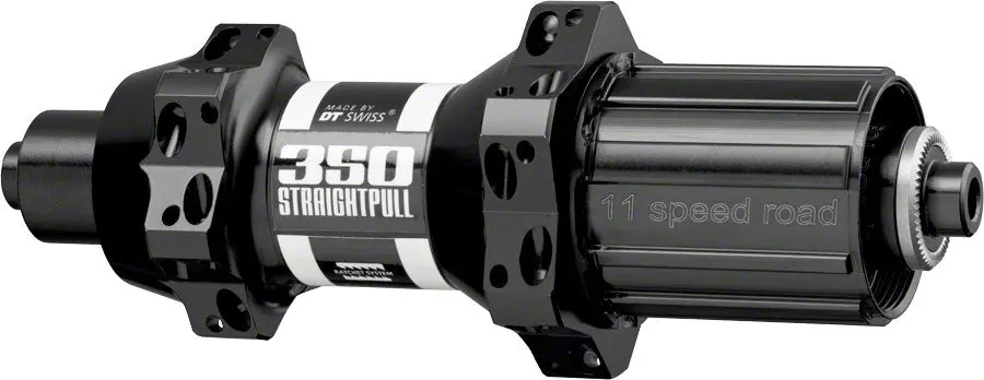 Dt Swiss 350 Rear Hub - Qr X 130Mm, Rim Brake, Hg 11 Road, Black, 28H, Straight Pull, 18Pt 1