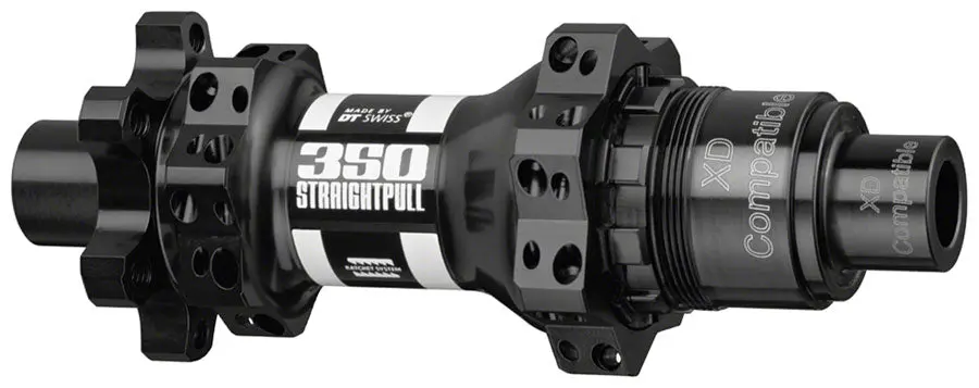 Dt Swiss 350 Rear Hub - 12 X 142Mm, 6-Bolt, Xd, Black, 28H, Straight Pull, 18Pt 1