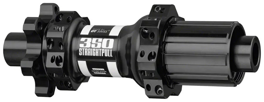 Dt Swiss 350 Rear Hub - 12 X 142Mm, 6-Bolt, Hg 11 Mtn, Black, 28H, Straight Pull, 18Pt 1