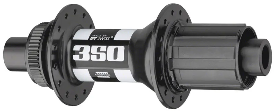 Dt Swiss 350 Rear Hub - 12 X 148Mm, Center-Lock, Hg 11 Mtn, Black/White, 32H, 18Pt 1