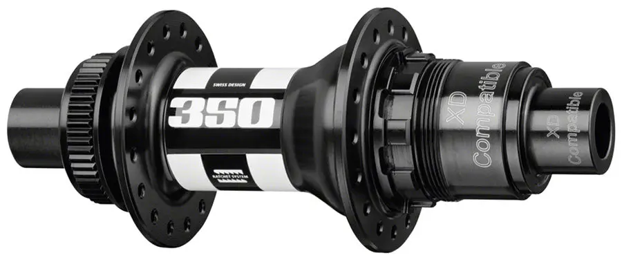 Dt Swiss 350 Rear Hub - 12 X 148Mm, Center-Lock, Xd, Black/White, 32H, 18Pt 1