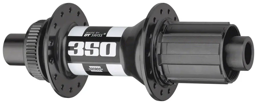 Dt Swiss 350 Rear Hub - 12 X 148Mm, Center-Lock, Hg 11 Mtn, Black/White, 28H, 18Pt 1