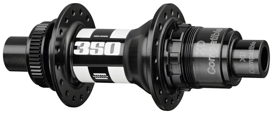 Dt Swiss 350 Rear Hub - 12 X 148Mm, Center-Lock, Xd, Black/White, 28H, 18Pt 1