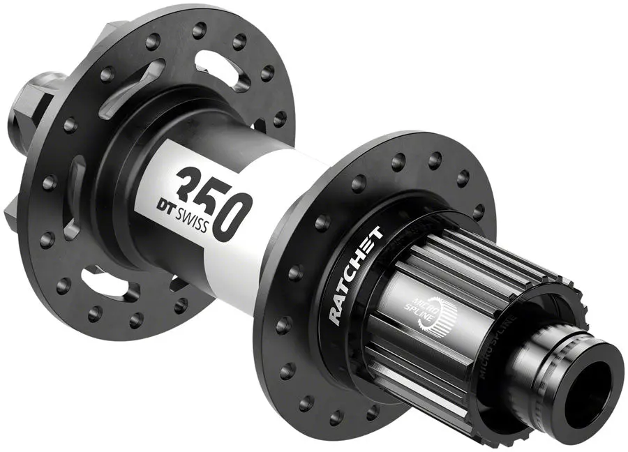 Dt Swiss 350 Rear Hub - 12 X 148Mm 6-Bolt Micro Spline Black 32H 36Pt 1
