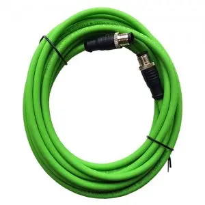 Dimetix 500206 Sensor Cable, 5M, 2X D-Coded, 4Pole, Male 1