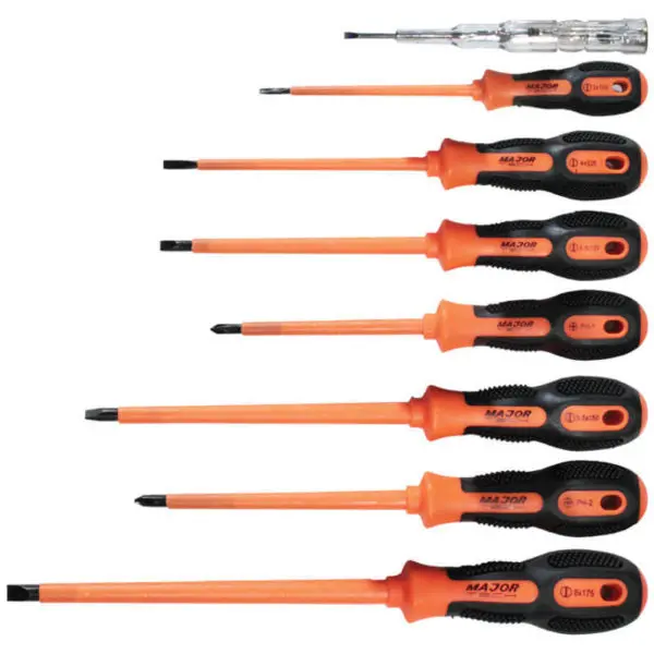 Major Tech Ktk0408 Heavy Duty 1000V Insulated Screwdriver Set 1