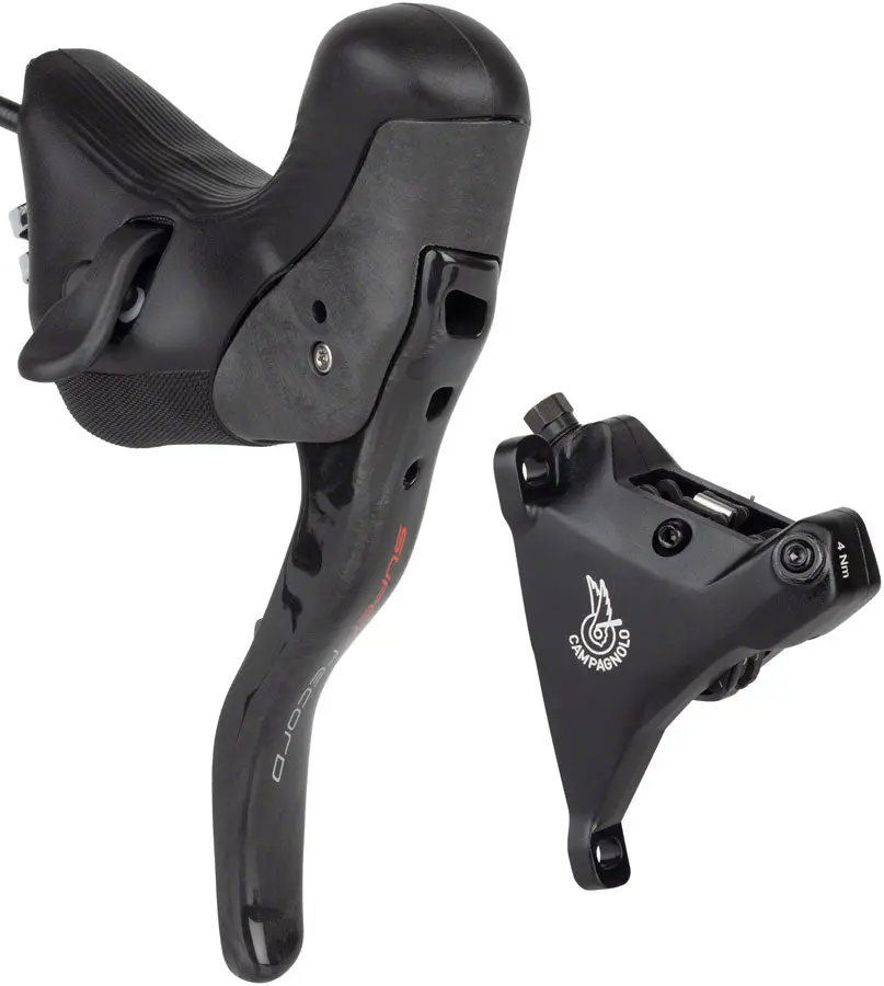 Campagnolo Super Record Ergopower Eps Hydraulic Brake/Shift Lever&Disc Caliper Left/Front 12Sp 160Mm Flat Mount Caliper Blk 1